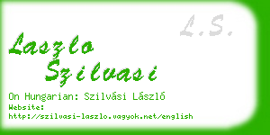 laszlo szilvasi business card