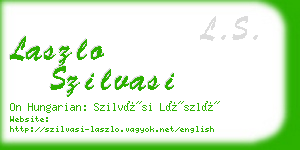 laszlo szilvasi business card